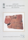 Image for Annales du Service des Antiquites de l’Egypte : Vol. 78