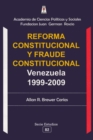 Image for Reforma Constitucional Y Fraude Constitucional : Venezuela 1999-2009
