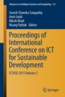 Image for Proceedings of International Conference on ICT for Sustainable Development  : ICT4SD 2015Volume 2