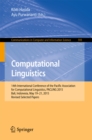 Image for Computational Linguistics: 14th International Conference of the Pacific Association for Computational Linguistics, PACLING 2015, Bali, Indonesia, May 19-21, 2015, Revised Selected Papers