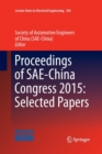 Image for Proceedings of SAE-China Congress 2015: Selected Papers