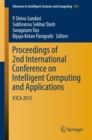 Image for Proceedings of 2nd International Conference on Intelligent Computing and Applications: ICICA 2015