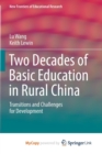 Image for Two Decades of Basic Education in Rural China