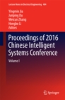 Image for Proceedings of 2016 Chinese Intelligent Systems Conference.