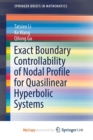 Image for Exact Boundary Controllability of Nodal Profile for Quasilinear Hyperbolic Systems