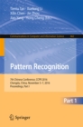 Image for Pattern recognition: 7th Chinese Conference, CCPR 2016, Chengdu, China, November 5-7, 2016, Proceedings.