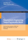 Image for Requirements Engineering Toward Sustainable World