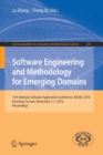 Image for Software engineering and methodology for emerging domains  : 15th National Software Application Conference, NASAC 2016, Kunming, Yunnan, November 3-5, 2016, proceedings