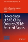 Image for Proceedings of SAE-China Congress 2016: selected papers