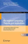 Image for Bio-inspired computing  : theories and applicationsPart II