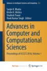 Image for Advances in Computer and Computational Sciences