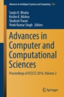 Image for Advances in Computer and Computational Sciences