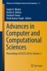 Image for Advances in computer and computational sciences: proceedings of ICCCCS 2016.