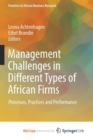 Image for Management Challenges in Different Types of African Firms : Processes, Practices and Performance