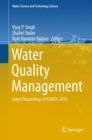 Image for Water Quality Management: Select Proceedings of Icwees-2016