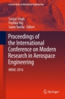 Image for Proceedings of the International Conference On Modern Research in Aerospace Engineering: Mrae-2016