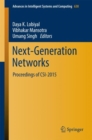Image for Next-Generation Networks : Proceedings of CSI-2015