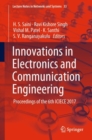 Image for Innovations in Electronics and Communication Engineering : Proceedings of the 6th ICIECE 2017