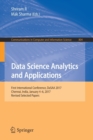 Image for Data Science Analytics and Applications