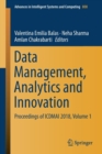 Image for Data Management, Analytics and Innovation : Proceedings of ICDMAI 2018, Volume 1