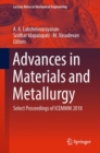 Image for Advances in materials and metallurgy  : select proceedings of ICEMMM 2018