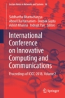 Image for International conference on innovative computing and communications  : proceedings of ICICC 2018Volume 2