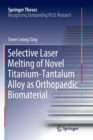 Image for Selective Laser Melting of Novel Titanium-Tantalum Alloy as Orthopaedic Biomaterial