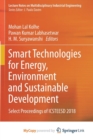 Image for Smart Technologies for Energy, Environment and Sustainable Development : Select Proceedings of ICSTEESD 2018