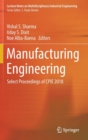 Image for Manufacturing Engineering : Select Proceedings of CPIE 2018