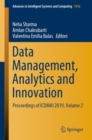 Image for Data Management, Analytics and Innovation : Proceedings of ICDMAI 2019, Volume 2