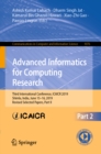 Image for Advanced Informatics for Computing Research: Third International Conference, Icaicr 2019, Shimla, India, June 15-16, 2019, Revised Selected Papers.