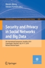 Image for Security and Privacy in Social Networks and Big Data
