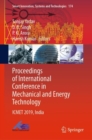 Image for Proceedings of International Conference in Mechanical and Energy Technology: ICMET 2019, India