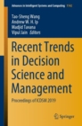 Image for Recent Trends in Decision Science and Management