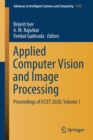 Image for Applied Computer Vision and Image Processing : Proceedings of ICCET 2020, Volume 1