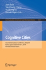 Image for Cognitive Cities : Second International Conference, IC3 2019, Kyoto, Japan, September 3–6, 2019, Revised Selected Papers