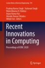 Image for Recent Innovations in Computing: Proceedings of ICRIC 2020