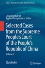Image for Selected Cases from the Supreme People&#39;s Court of the People&#39;s Republic of China: Volume 2