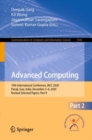 Image for Advanced Computing : 10th International Conference, IACC 2020, Panaji, Goa, India, December 5–6, 2020, Revised Selected Papers, Part II
