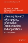 Image for Emerging Research in Computing, Information, Communication and Applications: ERCICA 2020, Volume 2
