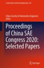Image for Proceedings of China SAE Congress 2020  : selected papers