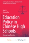 Image for Education Policy in Chinese High Schools