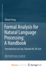 Image for Formal Analysis for Natural Language Processing : A Handbook
