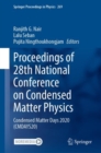 Image for Proceedings of 28th National Conference on Condensed Matter Physics: Condensed Matter Days 2020 (CMDAYS20)