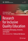 Image for Research for inclusive quality education  : leveraging belonging, inclusion, and equity