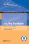 Image for Machine Translation : 17th China Conference, CCMT 2021, Xining, China, October 8–10, 2021, Revised Selected Papers