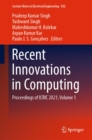 Image for Recent Innovations in Computing: Proceedings of ICRIC 2021, Volume 1