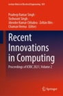 Image for Recent innovations in computing  : proceedings of ICRIC 2021Volume 2
