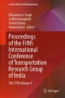 Image for Proceedings of the Fifth International Conference of Transportation Research Group of India: 5th CTRG Volume 1 : 218