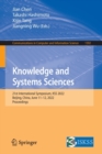 Image for Knowledge and systems sciences  : 21st International Symposium, KSS 2022, Beijing, China, June 11-12, 2022, proceedings